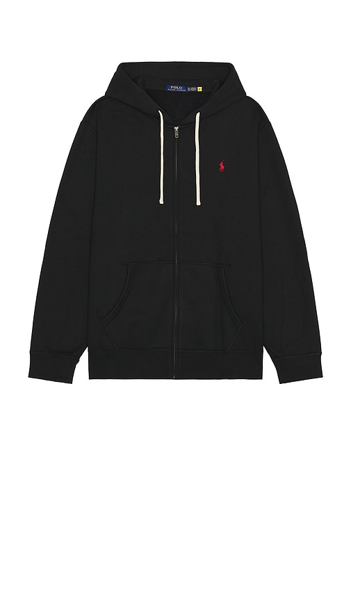 Shop Polo Ralph Lauren Full Zip Hoodie In Black