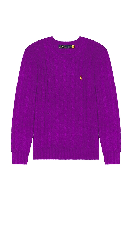 Shop Polo Ralph Lauren Long Sleeve Pullover In Purple