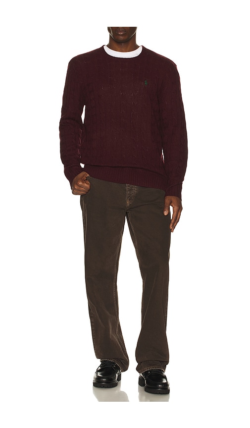  Polo Ralph Lauren Strick In Burgundy. Größe L. Also In Xl/1x. 