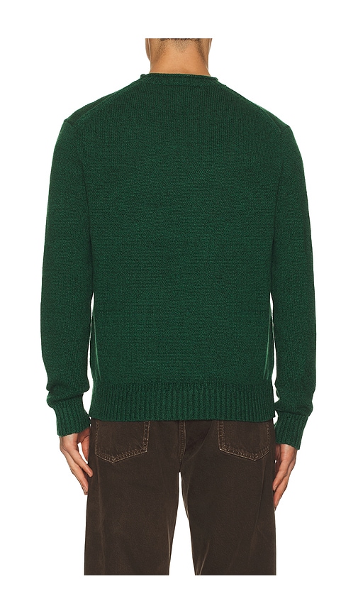Polo Ralph Lauren Long Sleeve Cotton Linen Society Bear Rollneck Sweater In Green
