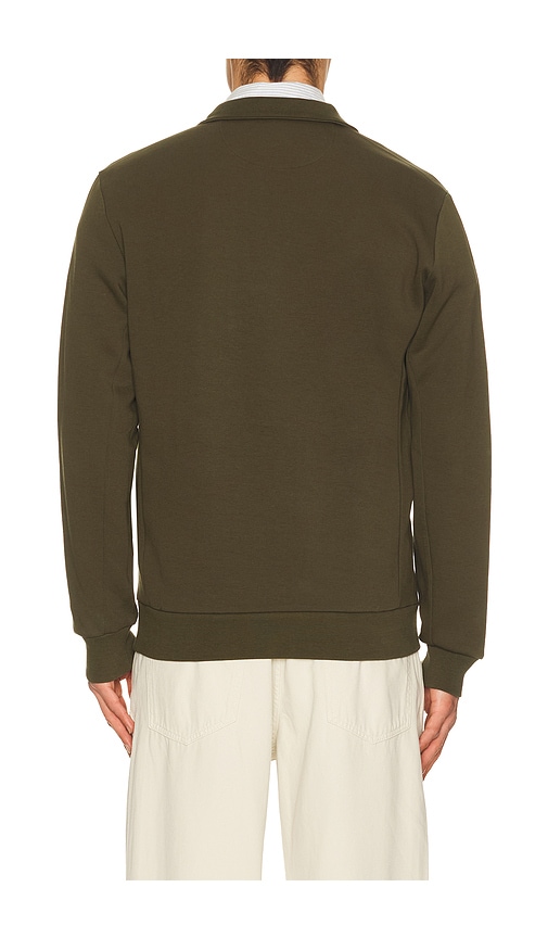 Polo Ralph Lauren Long Sleeve Double Knit Tech Snap Mocknock Pullover En Olive. Taille L. Also En M, S, Xl/1x, Xxl/2x. 