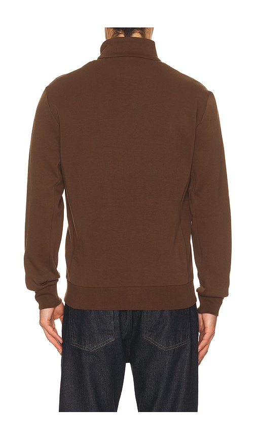 Polo Ralph Lauren Long Sleeve Double Knit Tech Snap Mocknock Pullover En Brown. Taille L. Also En M, S, Xl/1x, Xxl/2x. 