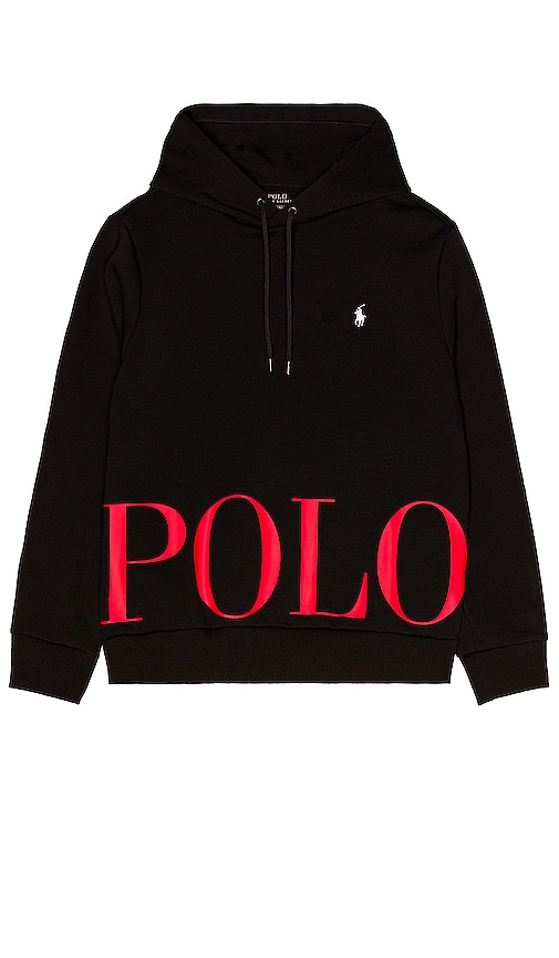 Polo hoodie clearance black and red