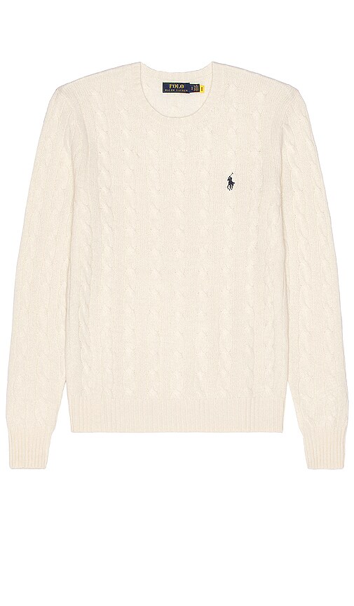 Polo Ralph Lauren Cable Sweater in Andover Cream | REVOLVE