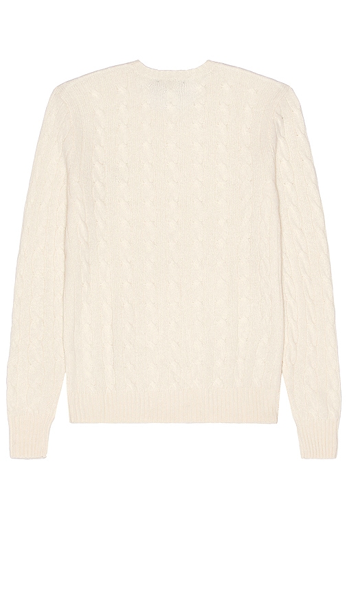 Shop Polo Ralph Lauren Cable Sweater In Cream