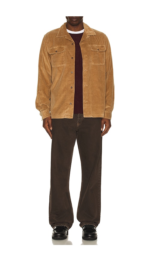  Polo Ralph Lauren Long-sleeve Wide Wale Corduroy Teton Camp Sport Shirt In Brown. Taglia S. Also In M, L, Xl/1x, Xxl/2x. 