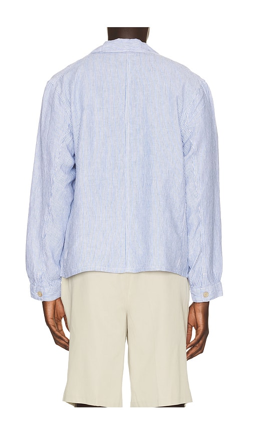 Polo Ralph Lauren Slubby Linen Striped Chore Overshirt | Thumbnail 7 Polo Ralph Lauren Slubby Linen Striped Chore Overshirt | Thumbnail 7