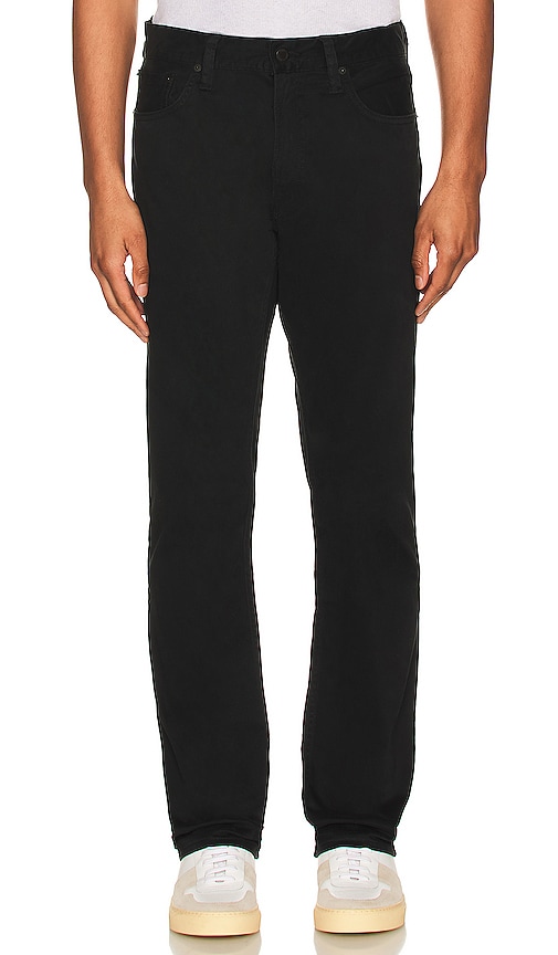 STRAIGHT FIT 5-POCKET CHINO IN BLACK