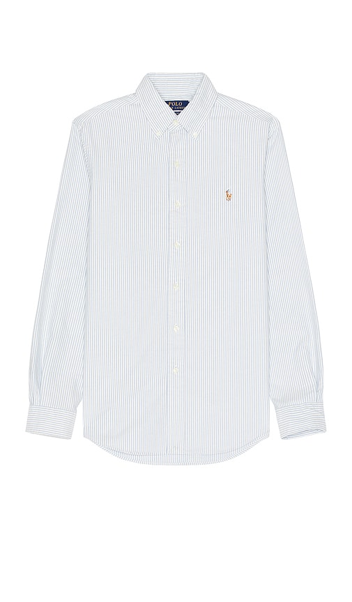  Polo Ralph Lauren Long Sleeve Oxford Sport Shirt In Blue. Taglia S. Also In M, Xl/1x, Xs, Xxl/2x. 