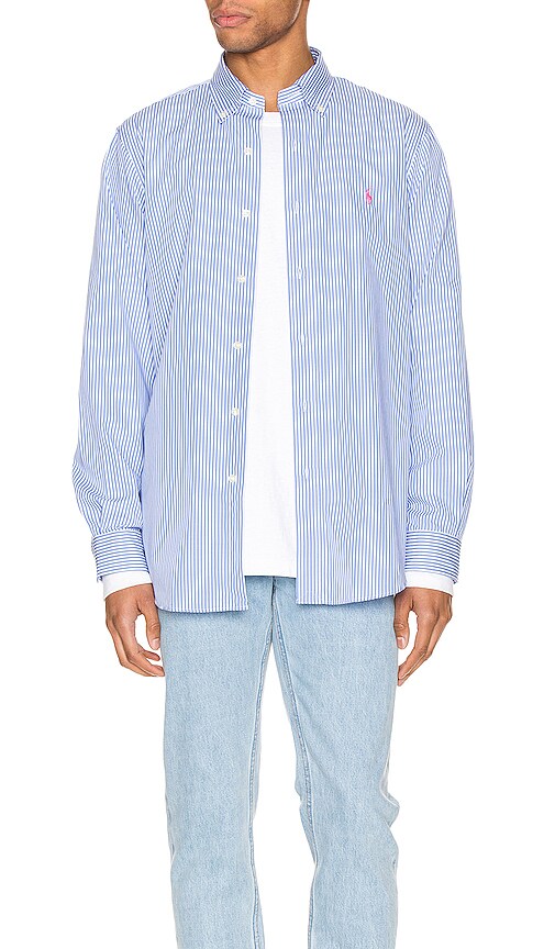Natural Poplin Button Down Shirt
