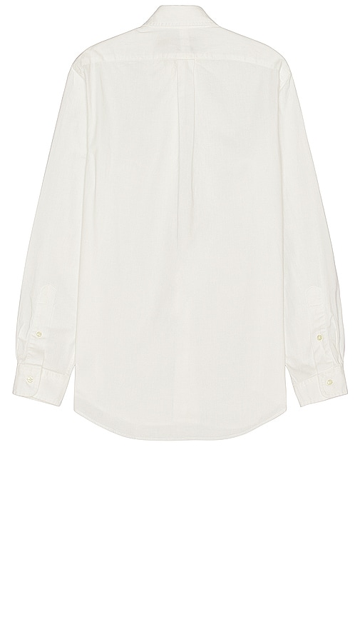 Polo Ralph Lauren Slim Fit White Cotton Shirt With Embroidered Logo In White