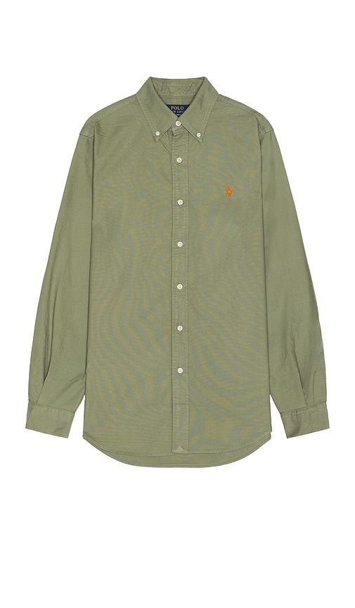 Polo Ralph Lauren Long Sleeve Oxford Classic Shirt in Sage Green