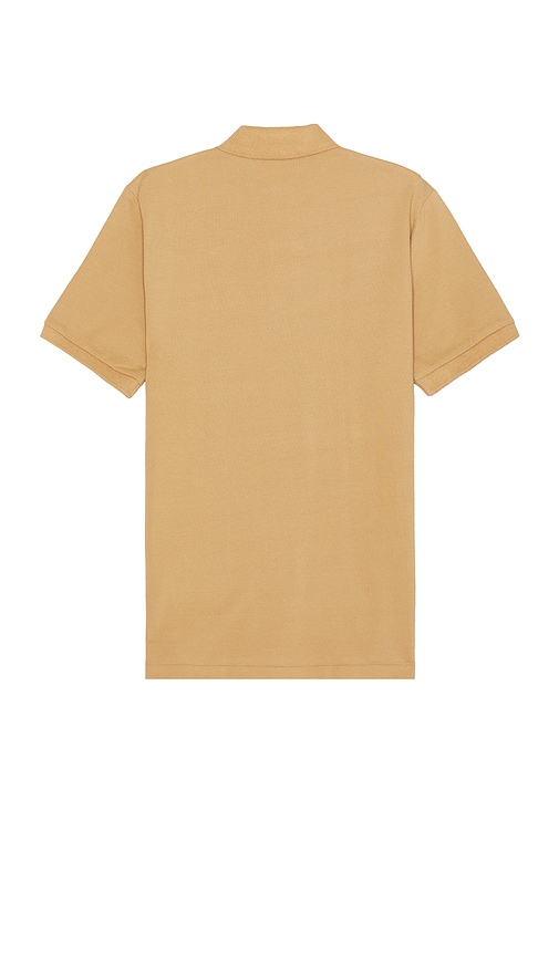 Shop Polo Ralph Lauren Solid Mesh Polo In Tan