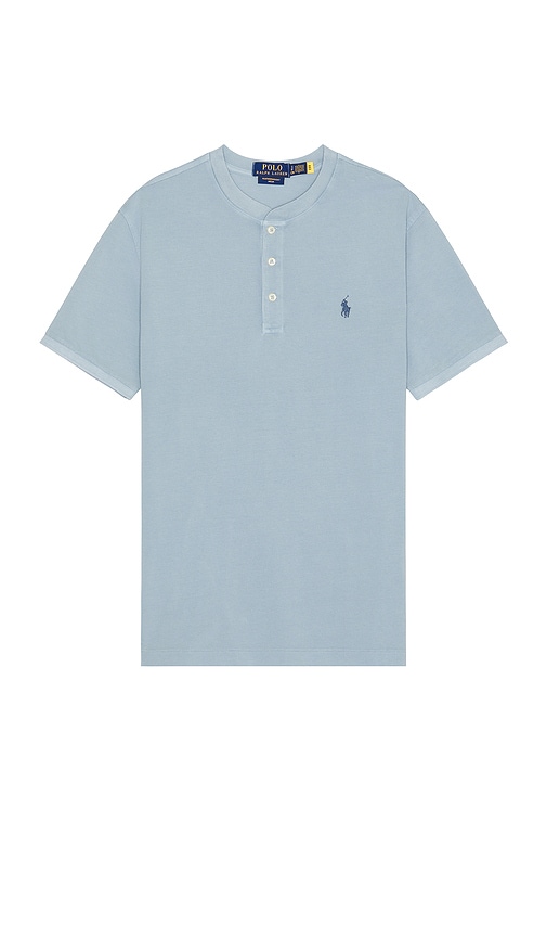 Polo Ralph Lauren Featherweight Mesh Henley in Vessel Blue