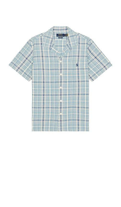 Shop Polo Ralph Lauren Plain Weave Shirt In Blue