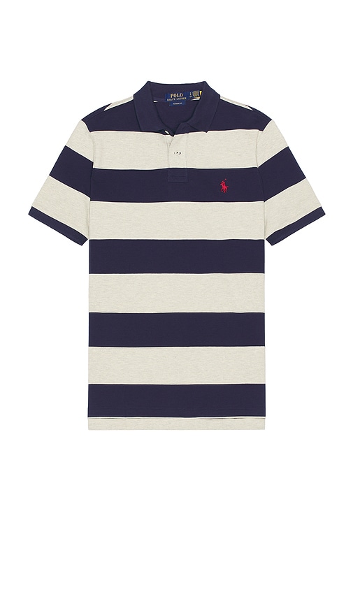 Shop Polo Ralph Lauren Animated Mesh Polo In Light Grey