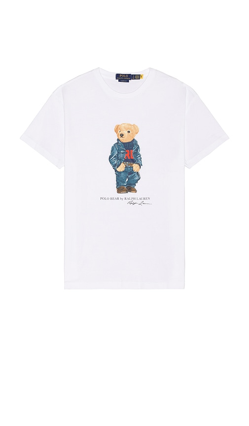 Shop Polo Ralph Lauren Bear Tee In White