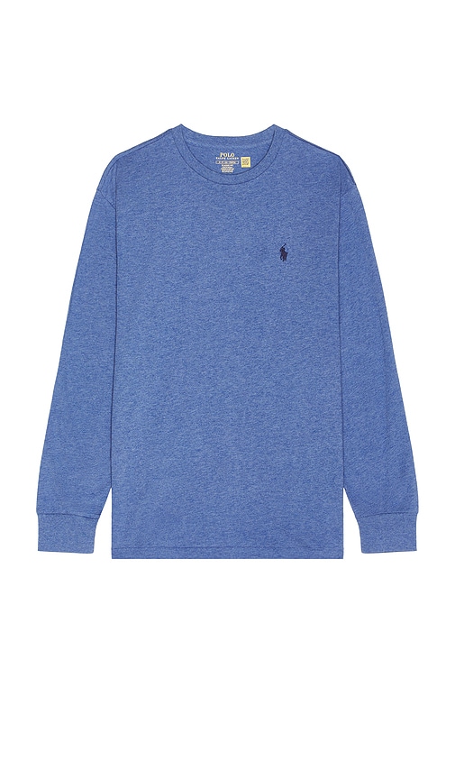 Shop Polo Ralph Lauren Classic Long Sleeve Tee In Grey