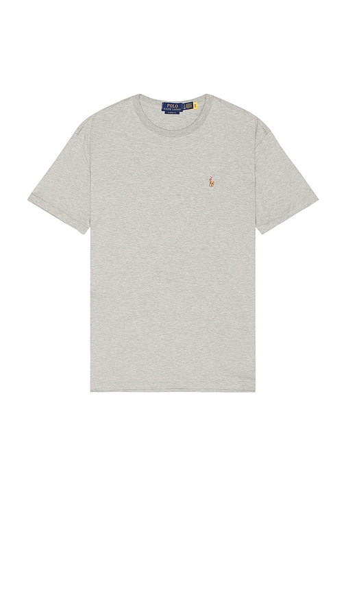 Shop Polo Ralph Lauren Classic Soft Touch Tee In Light Grey