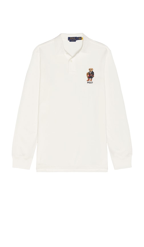 Ralph Lauren テディベア POLOロゴ入り Polo Ralph Lauren Long Sleeve Novelty Holiday Bear Polo in Cream