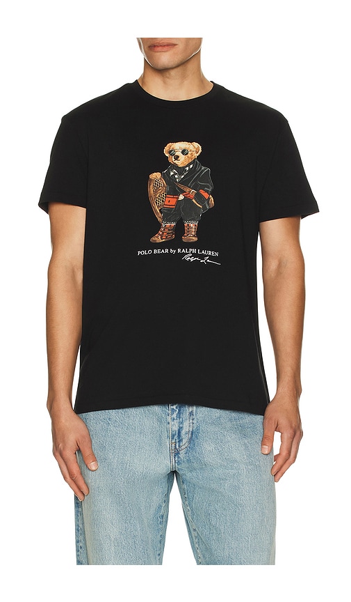 Polo Ralph Lauren Short Sleeve Graphic Polo Bear T-Shirt in Black