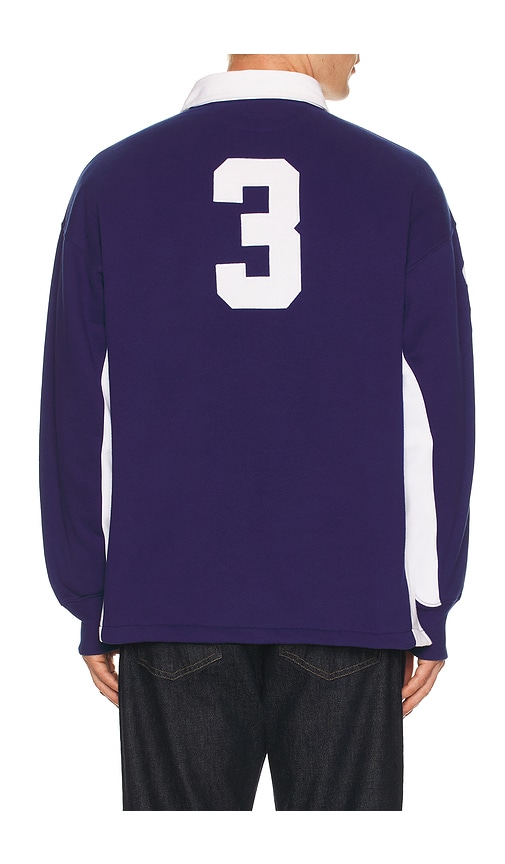 Polo Ralph Lauren Magic Fleece Big Pony Rugby Sweatshirt In Purple