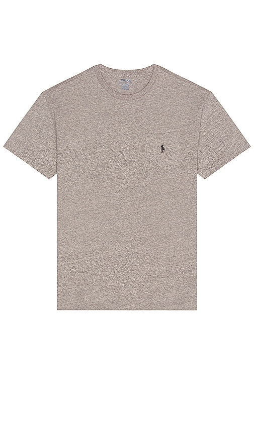 Product image of Polo Ralph Lauren SS CN Pocket T-Shirt in Dark Vintage Heather. Click to view full details
