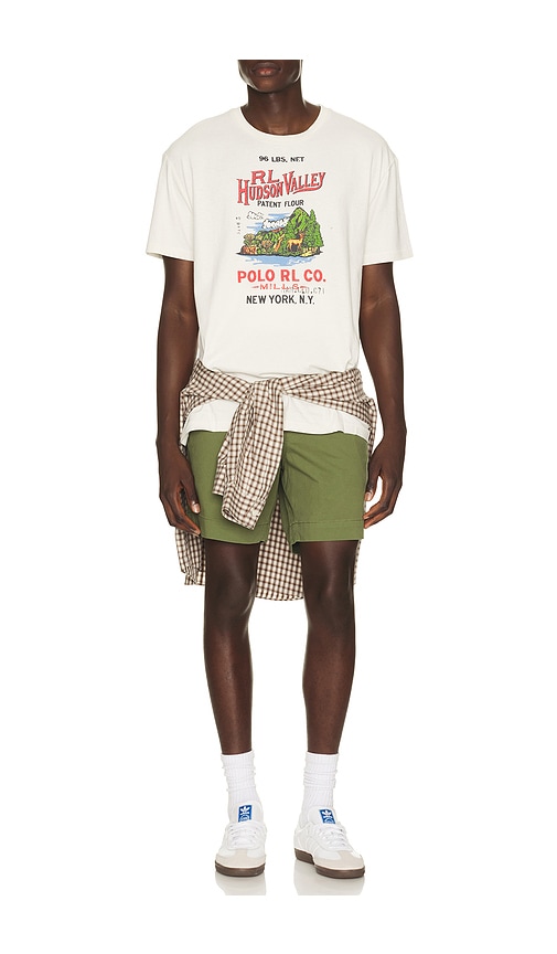  Polo Ralph Lauren Jersey Knit Print Hudson Valley T-shirt In White. Taglia S. Also In M. 