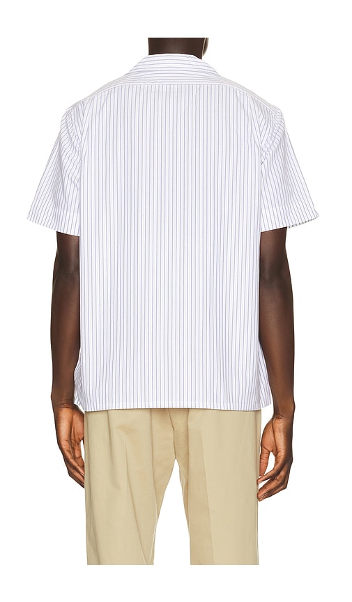  Polo Ralph Lauren Short Sleeve Lightweight Oxford Andy Stripe Camp Shirt In White. Taglia S. Also In M, L, Xl/1x. 