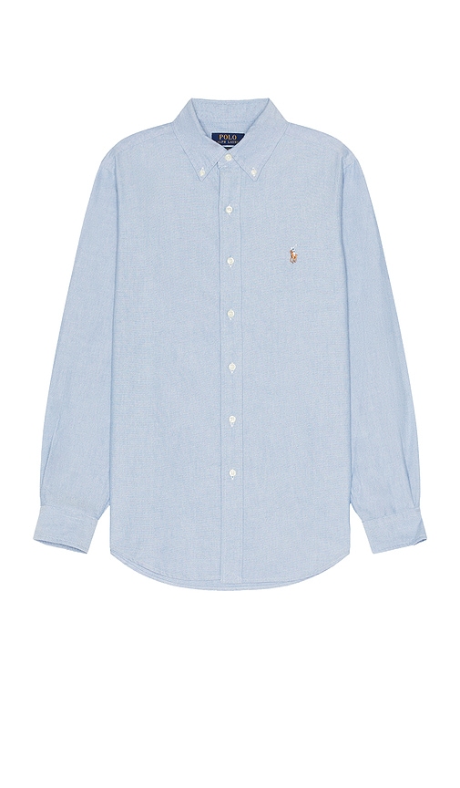  Polo Ralph Lauren Long Sleeve Oxford Sport Shirt In Blue. Taglia S. Also In M, L, Xl/1x, Xs, Xxl/2x. 