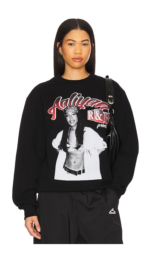 Aaliyah Princess Sweatshirt in Black. - size S (also in L, M, XL/1X)