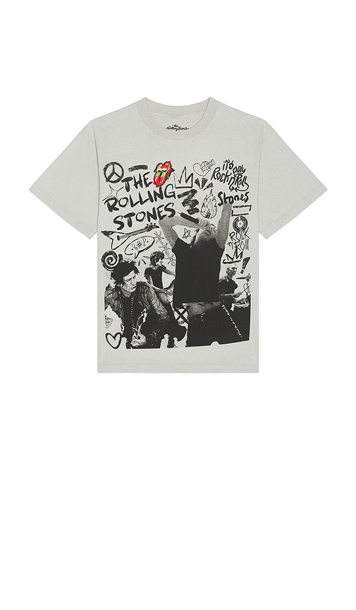 Philcos Rolling Stones Rock N Roll Tee In Gray