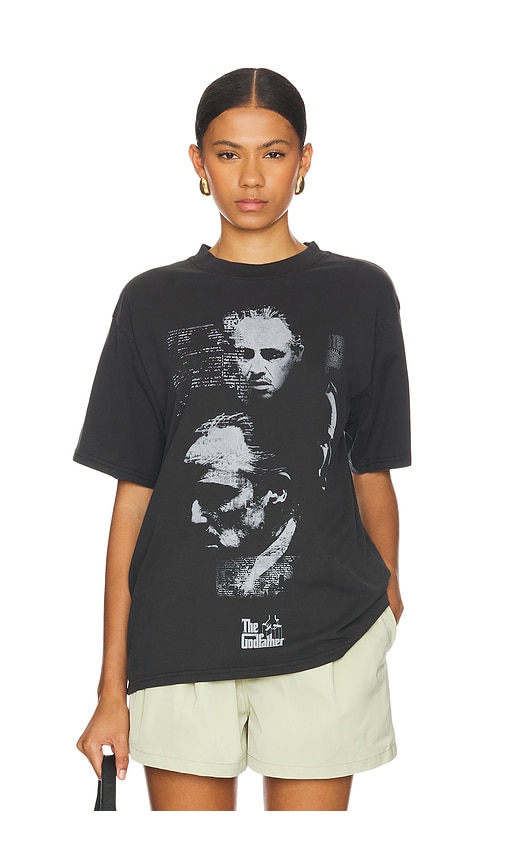 Philcos Godfather Collage Boxy Tee In Black Pigment