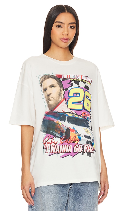 Shop Philcos Talladega Nights I Wanna Go Fast Oversized Tee In Cream Pigment