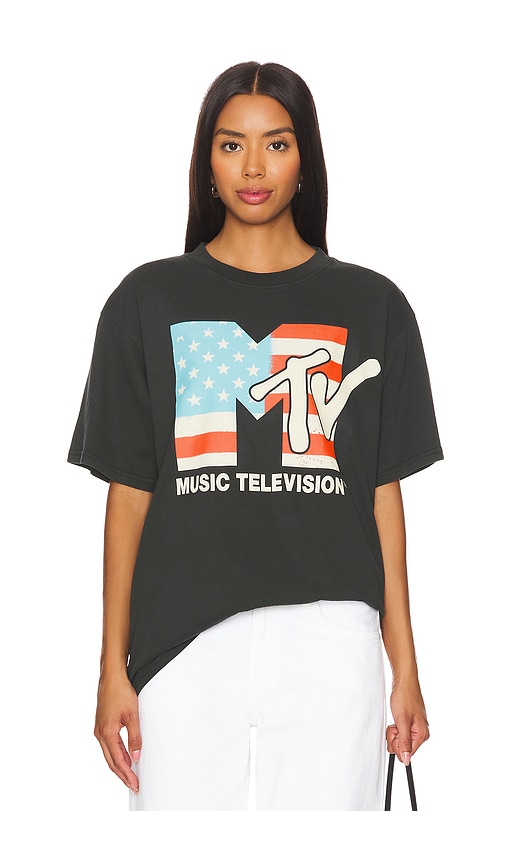 Shop Philcos Mtv U.s.a. Boxy Tee In Black