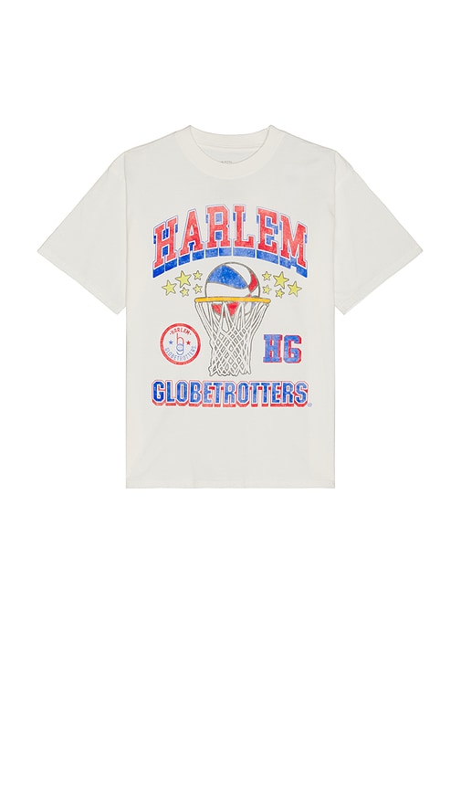 Philcos Harlem Globetrotters Stars Boxy Tee In Cream Pigment