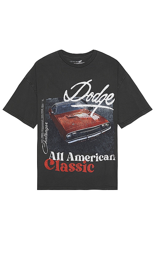 Philcos Dodge All American Classic Oversized Tee In Black Pigment