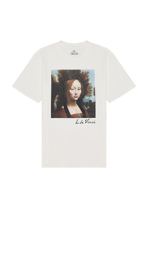Leonardo Da Vinci Ginevra De' Benci Boxy Tee in Cream. - size S (also in L, M, XL/1X)