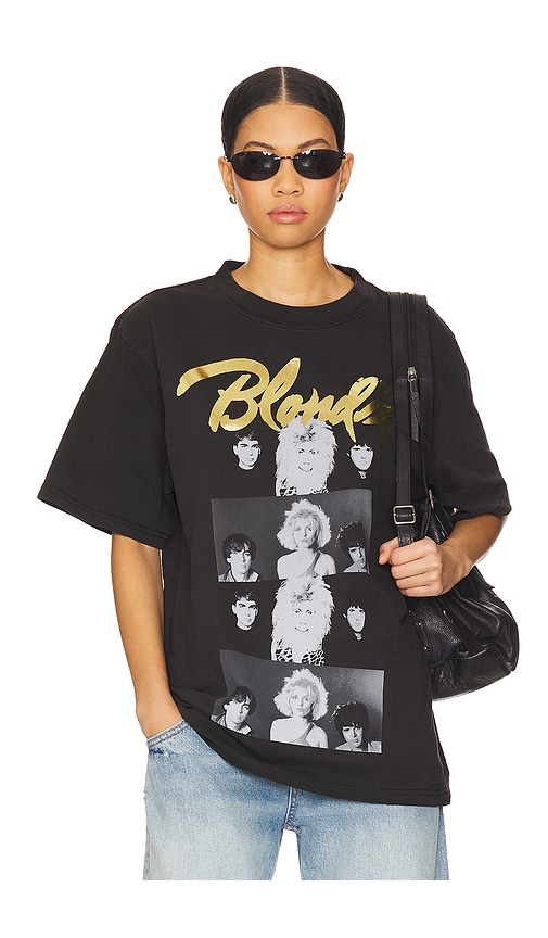 Blondie Gold Boxy Tee in Black. - size L (also in M, S, XL/1X) - Philcos - Modalova