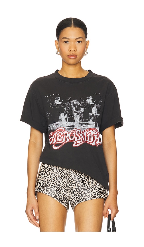 Aerosmith Singing Boxy Tee in Black. - size XL/1X (also in L, M, S)