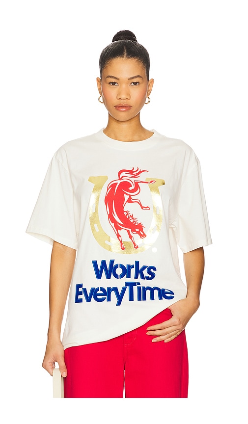 Colt 45 Works Every Time Boxy Tee in Cream. - size XL/1X (also in L, M, S)