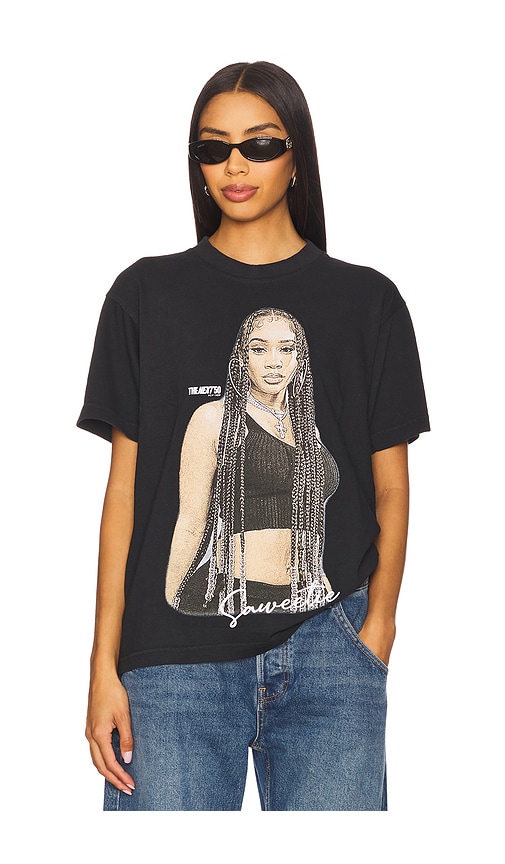 Saweetie Jumbo Tee in Black. - size XL/1X (also in L, M, S)