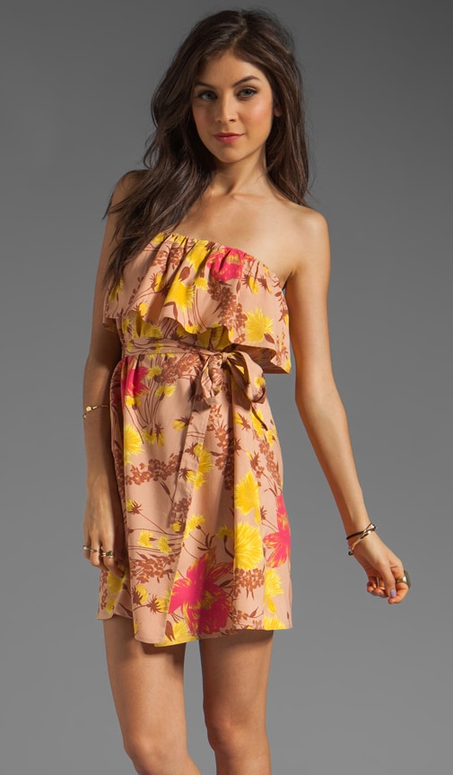 Wild Orchid Drapey Strapless Dress