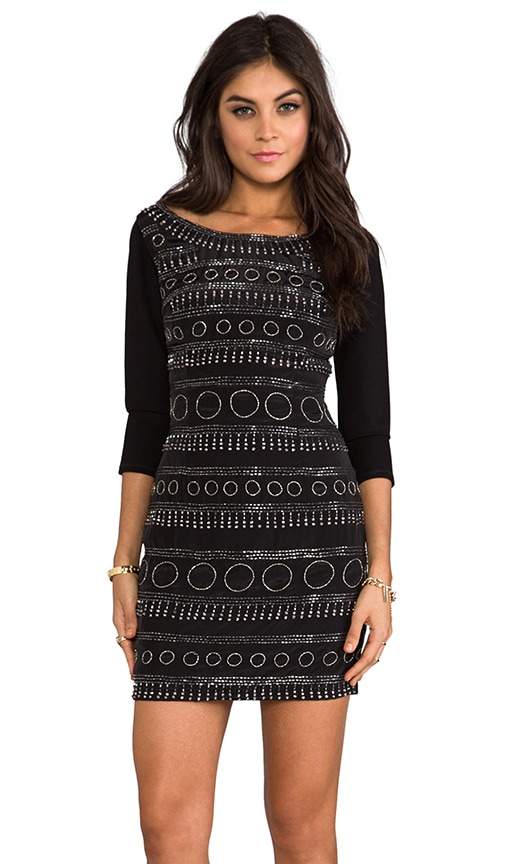 Circular Beaded Shift Dress