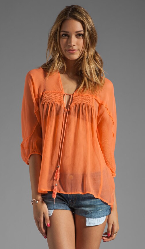 Solid Smocked Blouse
