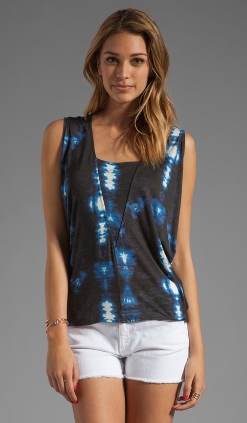 Tiedye Jersey Draped Armhole T