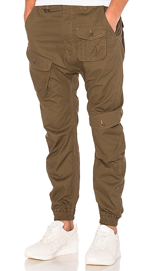 olive cargo joggers mens