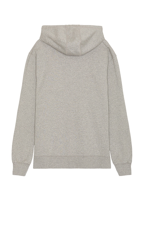 Shop Palmes Mats Hooded Sweatshirt In Grey Melange & Green