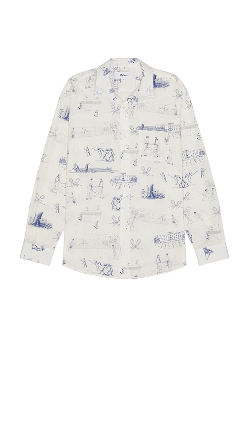 Printed Poplin Shirt in . Size 48, 50, 52 - Palmes - Modalova