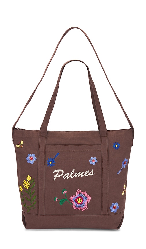 Shop Palmes Floral Tote Bag In 브라운